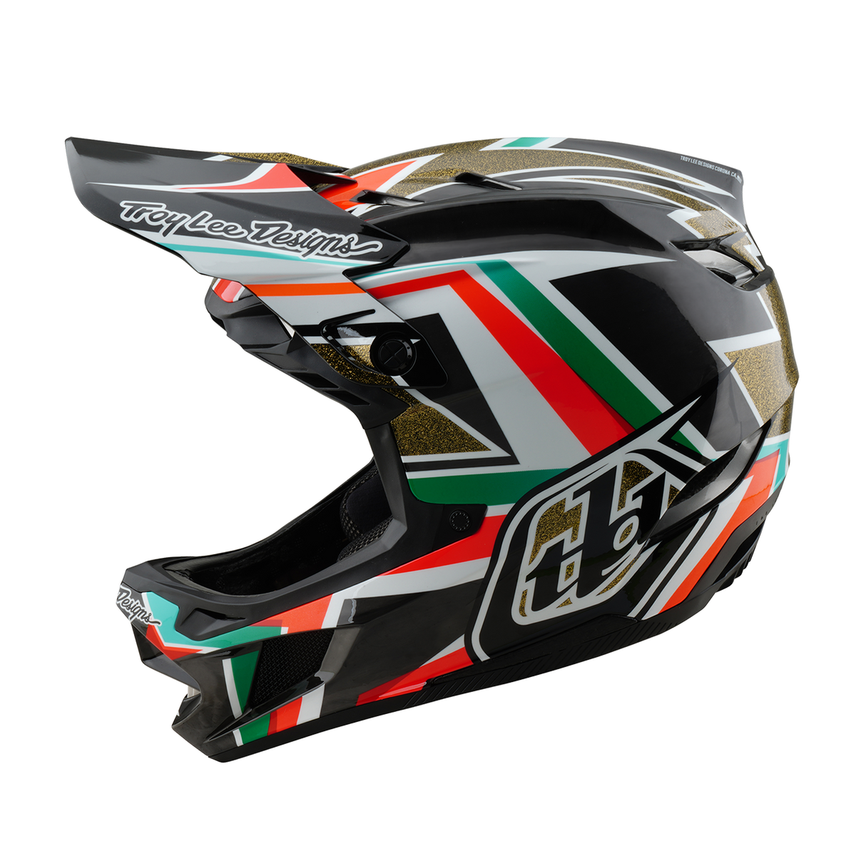 Cadres de casque Troy Lee Designs D4 Carbon noir et or