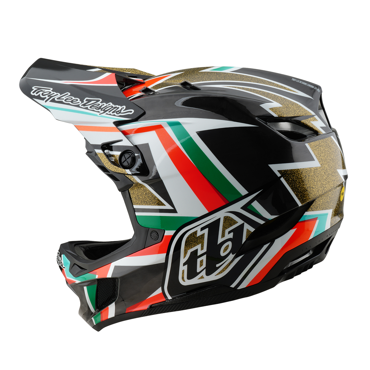 Cadres de casque Troy Lee Designs D4 Carbon noir et or