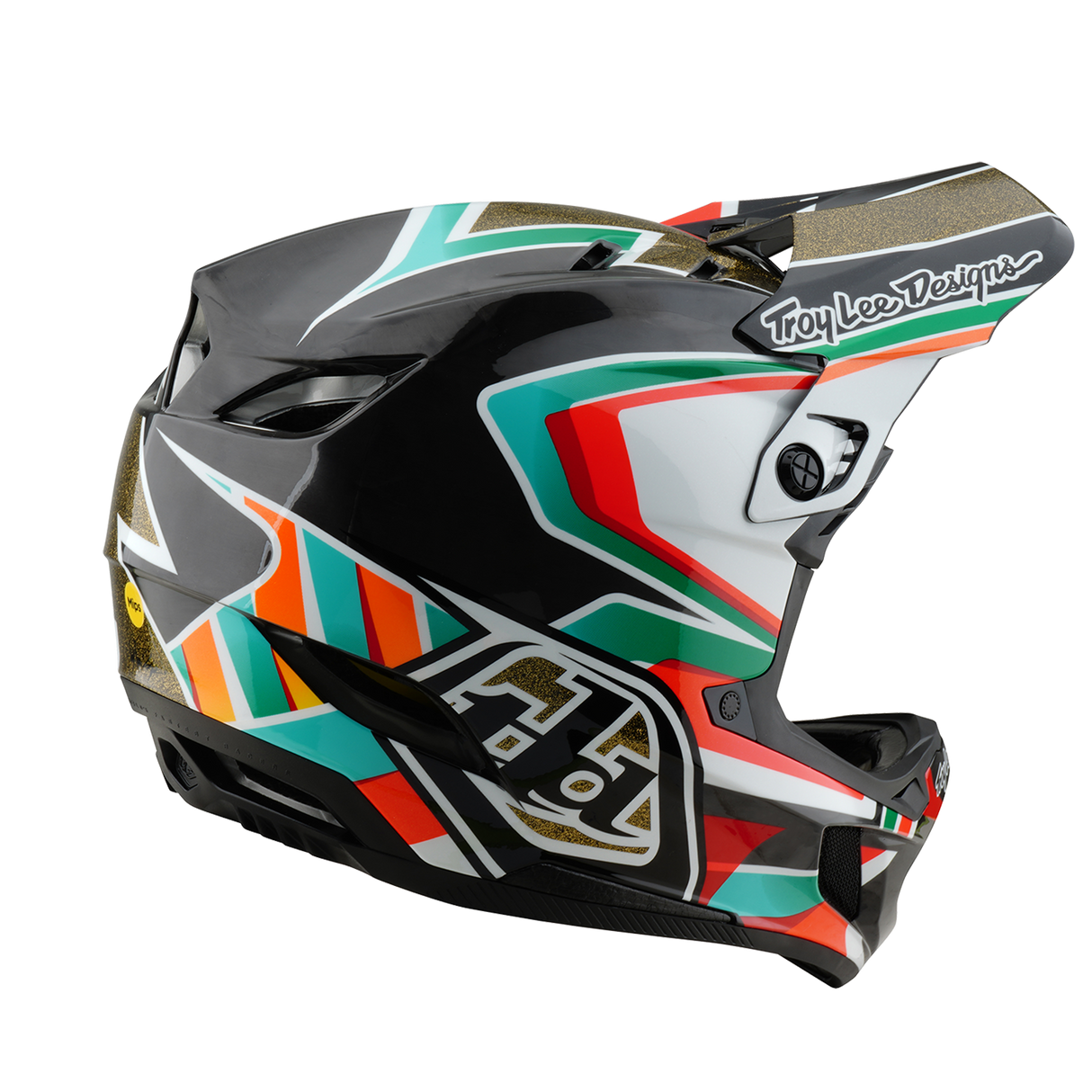 Cadres de casque Troy Lee Designs D4 Carbon noir et or