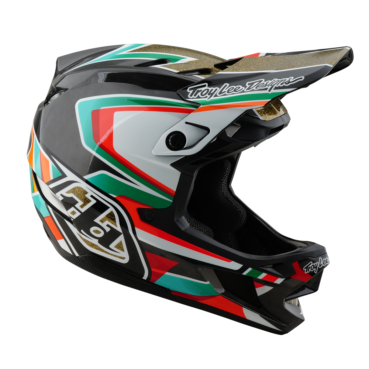 Cadres de casque Troy Lee Designs D4 Carbon noir et or