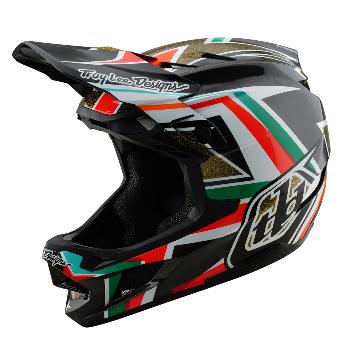 Cadres de casque Troy Lee Designs D4 Carbon noir et or