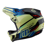 Casque composite Troy Lee Designs D4 Drip Glo Jaune