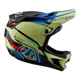 Casque composite Troy Lee Designs D4 Drip Glo Jaune