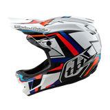 Troy Lee Designs D4 Composite Helmrahmen Weiß und Silber