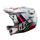 Troy Lee Designs D4 Composite Helmrahmen Weiß und Silber