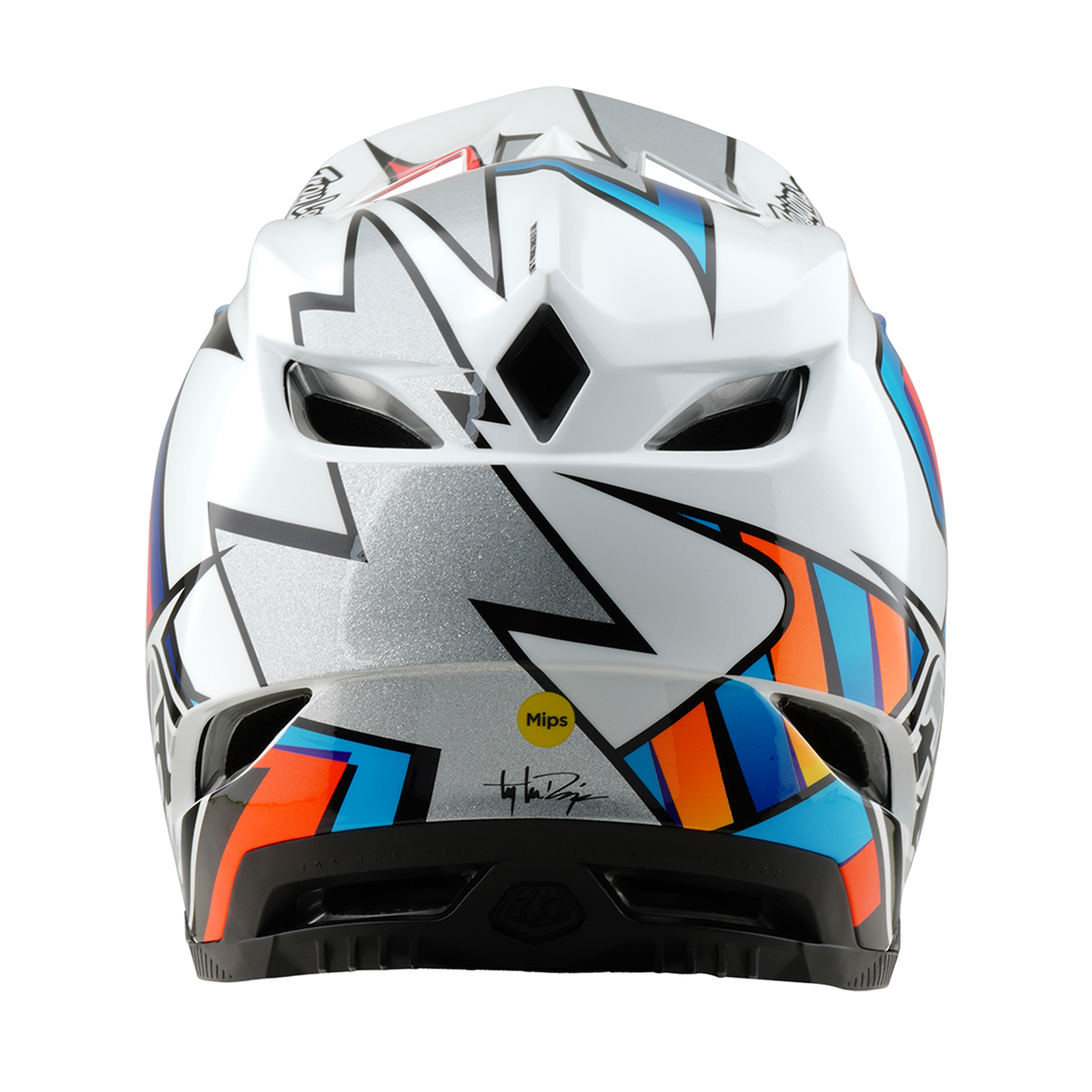 Troy Lee Designs D4 Composite Helmrahmen Weiß und Silber