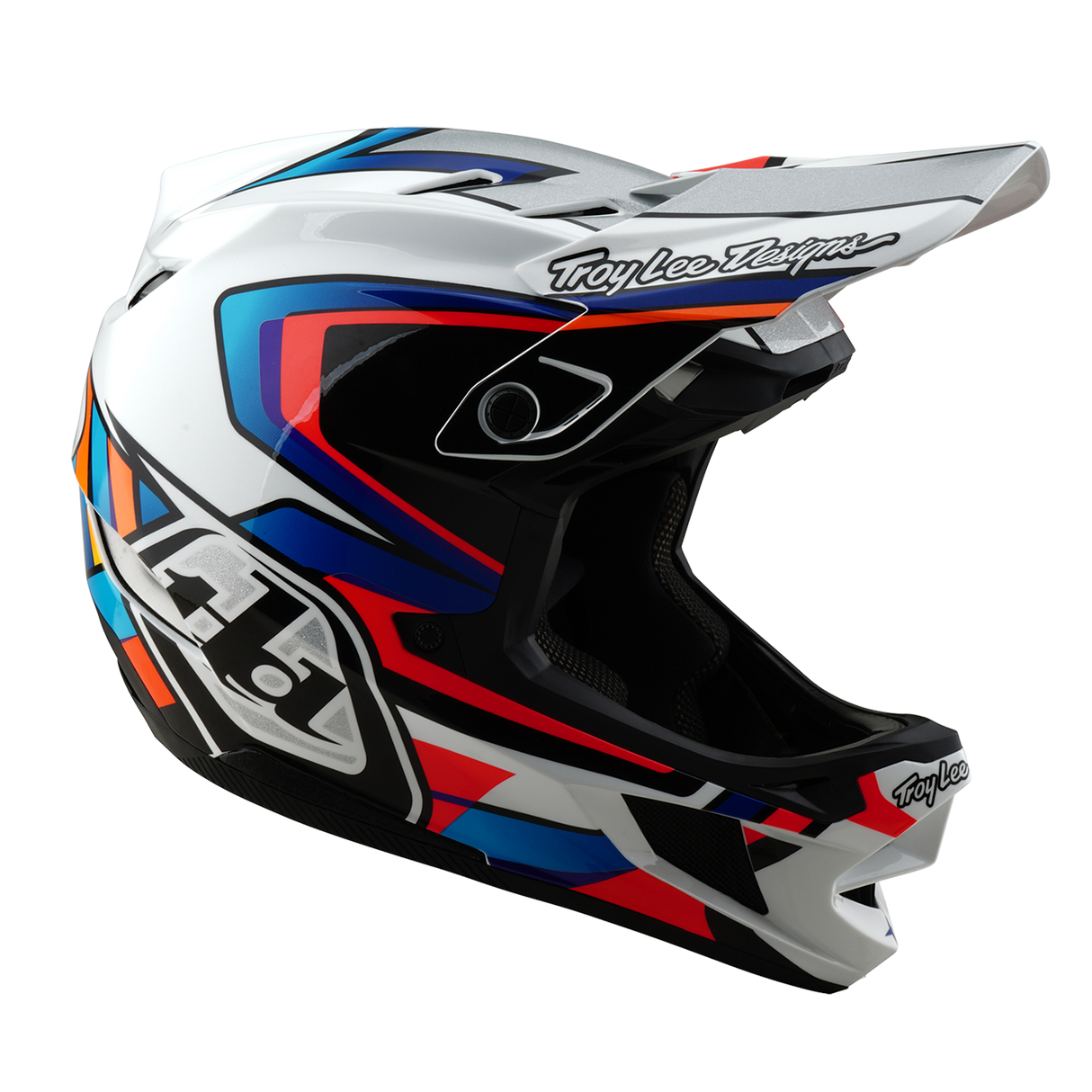 Troy Lee Designs D4 Composite Helmrahmen Weiß und Silber
