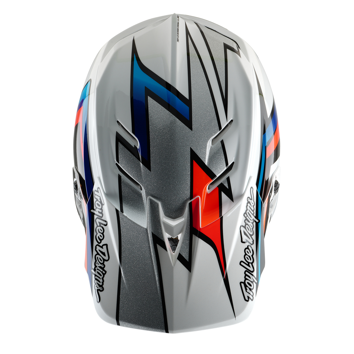 Troy Lee Designs D4 Composite Helmrahmen Weiß und Silber