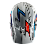 Troy Lee Designs D4 Composite Helmrahmen Weiß und Silber