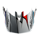 Troy Lee Designs D4 Composite Helmrahmen Weiß und Silber