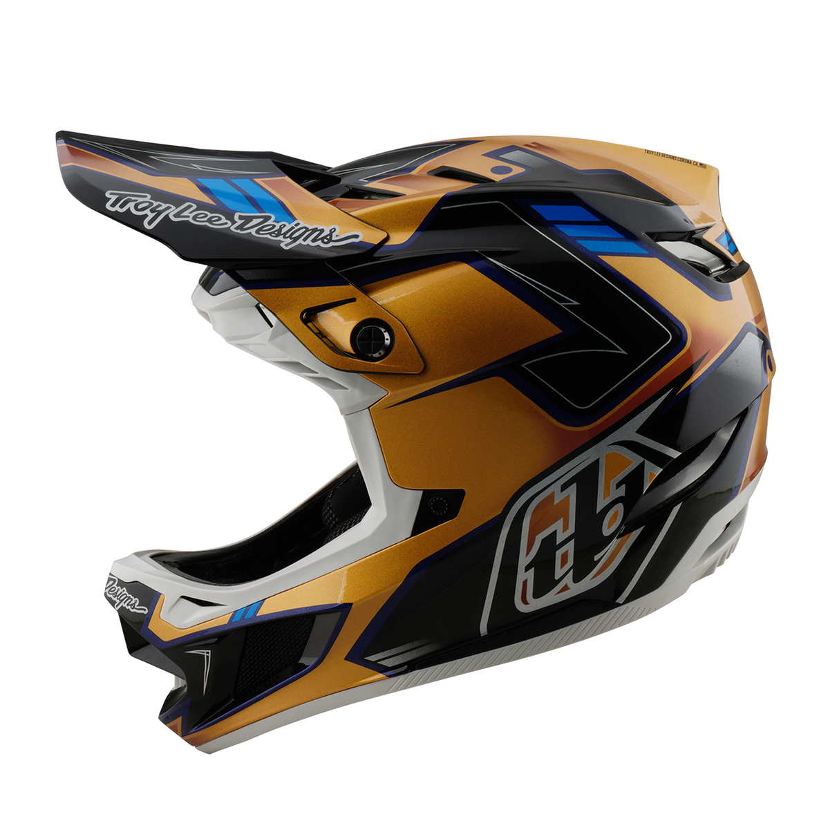 Casque composite Troy Lee Designs D4 Royalty noir et or