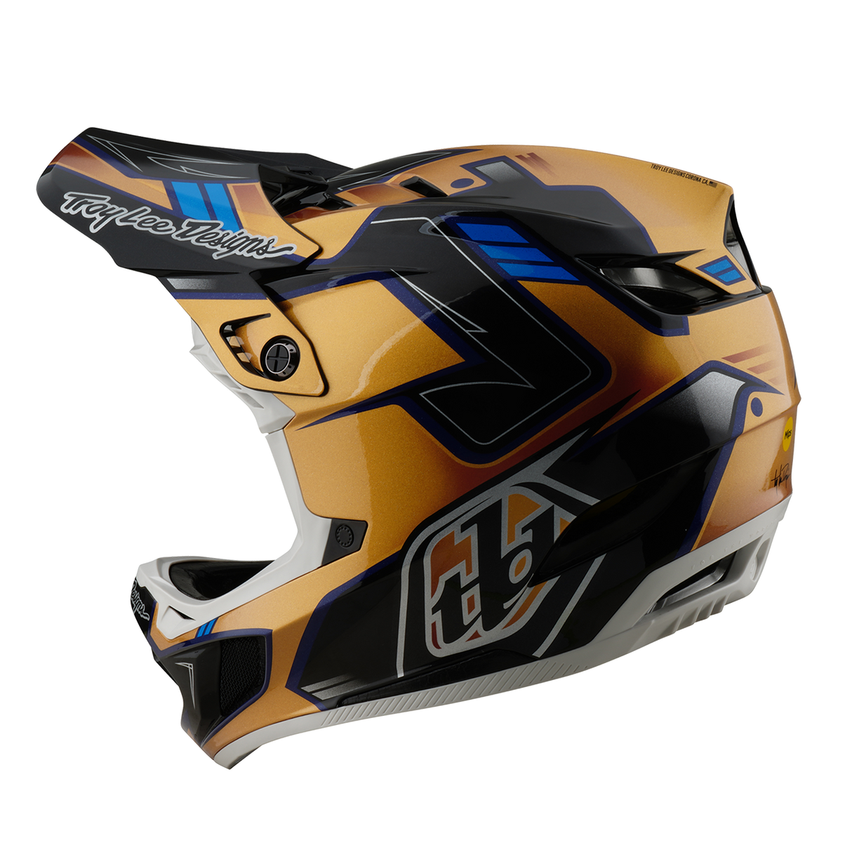 Casque composite Troy Lee Designs D4 Royalty noir et or