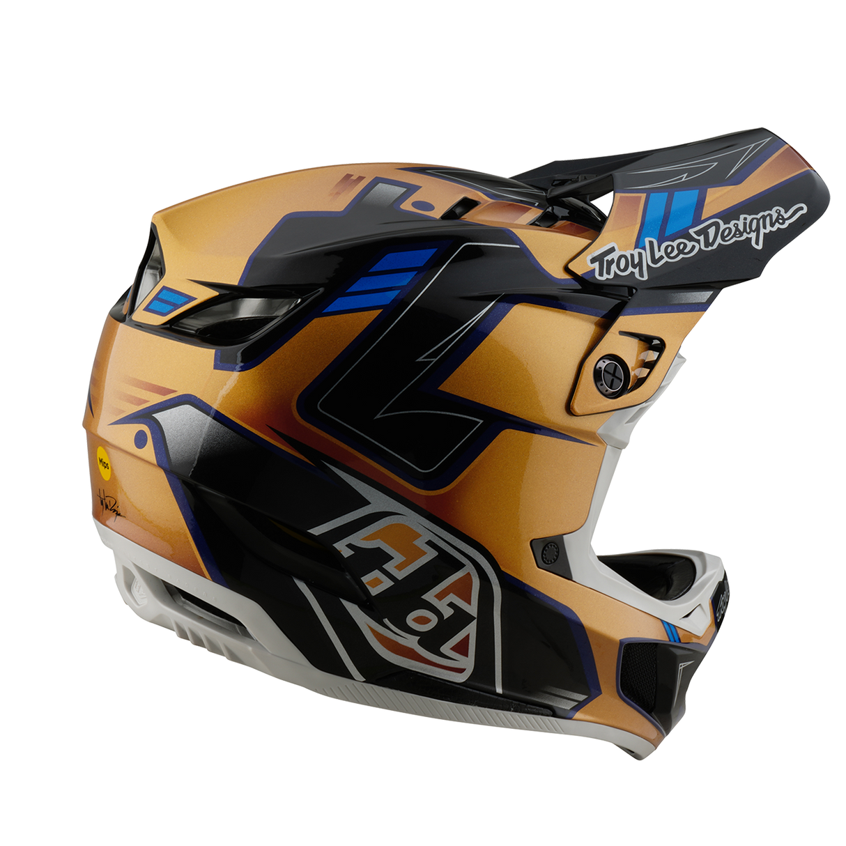 Casque composite Troy Lee Designs D4 Royalty noir et or