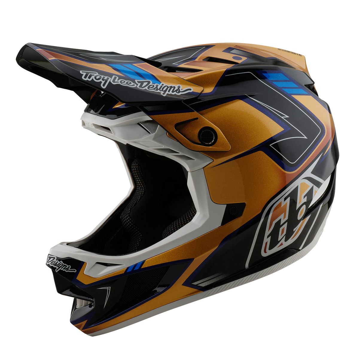 Casque composite Troy Lee Designs D4 Royalty noir et or