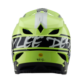 Casque Troy Lee Designs D4 en polyacrylite Fifty 50 bleu marine et jaune fluo