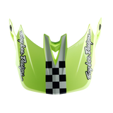 Casque Troy Lee Designs D4 en polyacrylite Fifty 50 bleu marine et jaune fluo