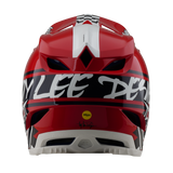 Casque Troy Lee Designs D4 Polyacrylite Fifty 50 Blanc et Rouge