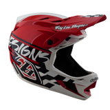 Casque Troy Lee Designs D4 Polyacrylite Fifty 50 Blanc et Rouge