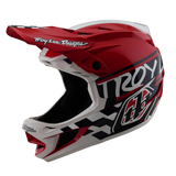 Casque Troy Lee Designs D4 Polyacrylite Fifty 50 Blanc et Rouge
