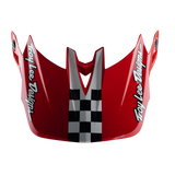 Casque Troy Lee Designs D4 Polyacrylite Fifty 50 Blanc et Rouge