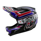 Troy Lee Designs D4 Polyacrylite Helmet Linear Black And Purple