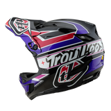 Troy Lee Designs D4 Polyacrylite Helmet Linear Black And Purple