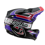 Troy Lee Designs D4 Polyacrylite Helmet Linear Black And Purple