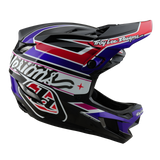 Troy Lee Designs D4 Polyacrylite Helmet Linear Black And Purple