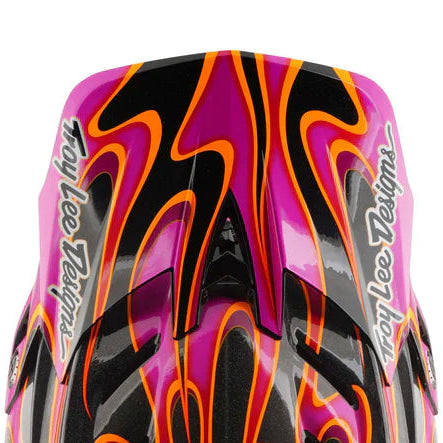 Troy Lee Designs D4 Helmet Replacement Visor Torched - Carbon/Magenta