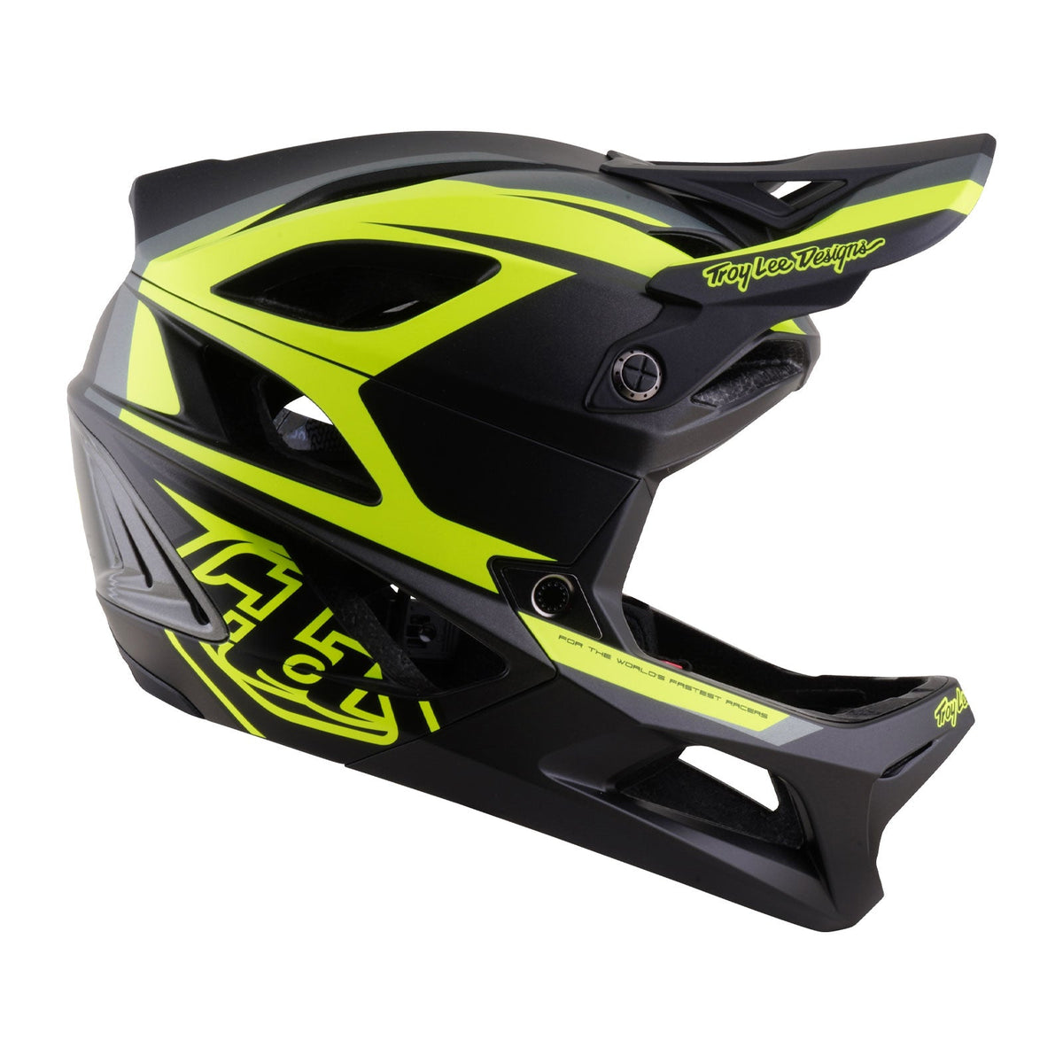 Troy Lee Designs Stage 2 Helmet Charcoal / Flo Yellow