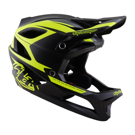 Troy Lee Designs Stage 2 Helm, Anthrazit / Leuchtgelb