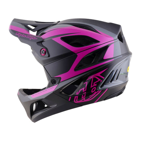 Troy Lee Designs Stage 2 Helm Dunkelgrau / Neon-Fuchsia