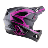 Casco Troy Lee Designs Stage 2 Gris oscuro / Fucsia neón