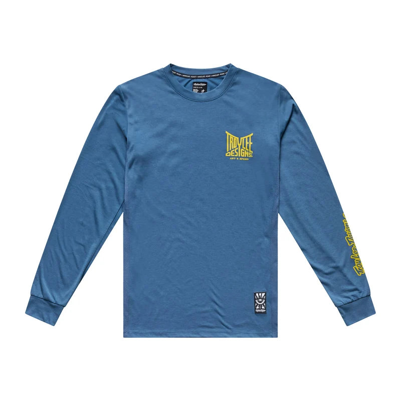 Camiseta de manga larga Skyline Ride Handlebar de Troy Lee Designs, color pizarra