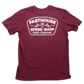 Wedged Tee - Maroon - Fasthouse