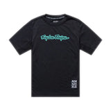 Troy Lee Designs Jersey de Manga Corta Juvenil Skyline Ride Signature - Negro/Real Teal
