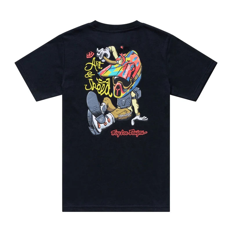 Troy Lee Designs T-shirt Heritage Youth a maniche corte Heritage - Nero