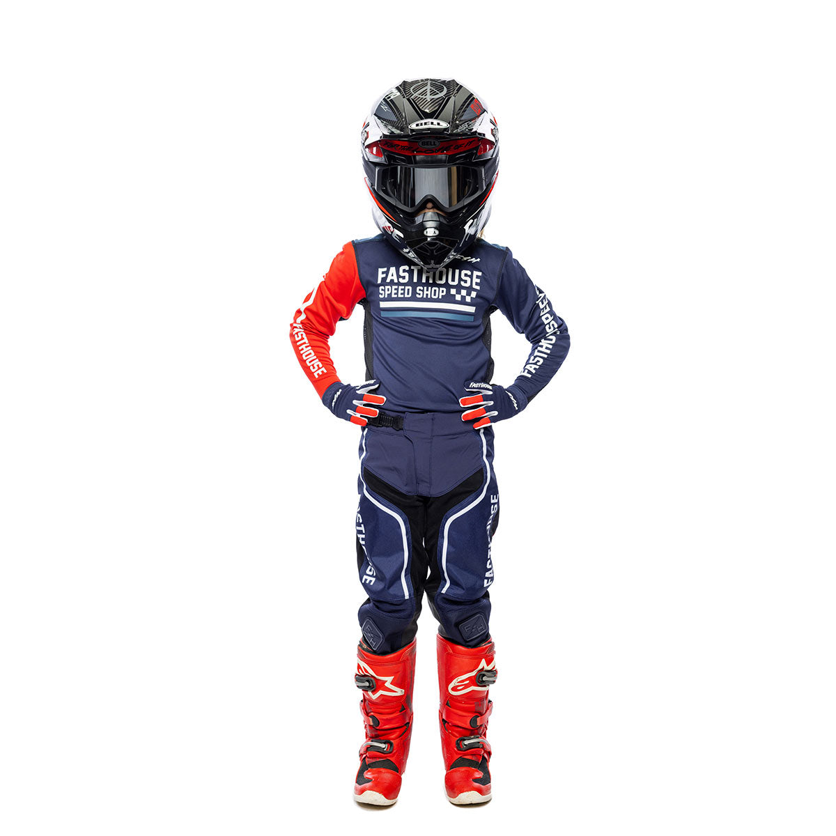 Grindhouse Hudson Youth Pant - Blue/Red