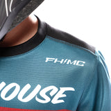 Camiseta Juvenil Fasthouse Carbon Force - Verde Azulado