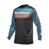 Camiseta Juvenil Fasthouse Carbon Force - Verde Azulado