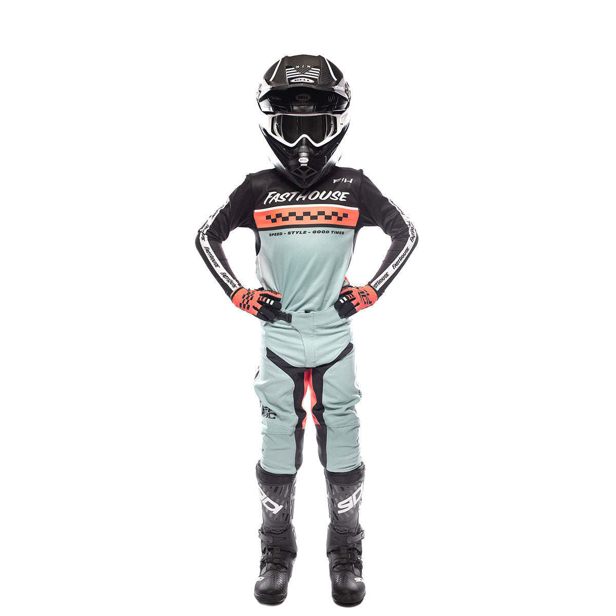 Fasthouse Elrod Formula Jugendhose - Oceanic Mint/Hyper Coral