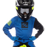 Camiseta Juvenil Fasthouse Carbon Echo - Azul Eléctrico