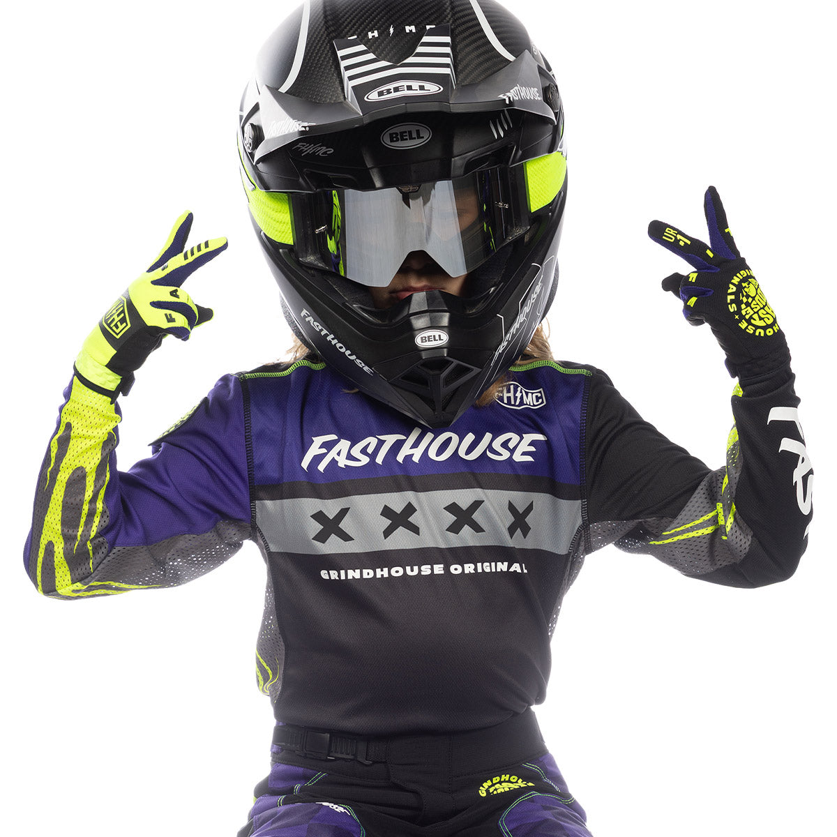 Fasthouse Grindhouse Grimm Youth Jersey - FH Purple/Black