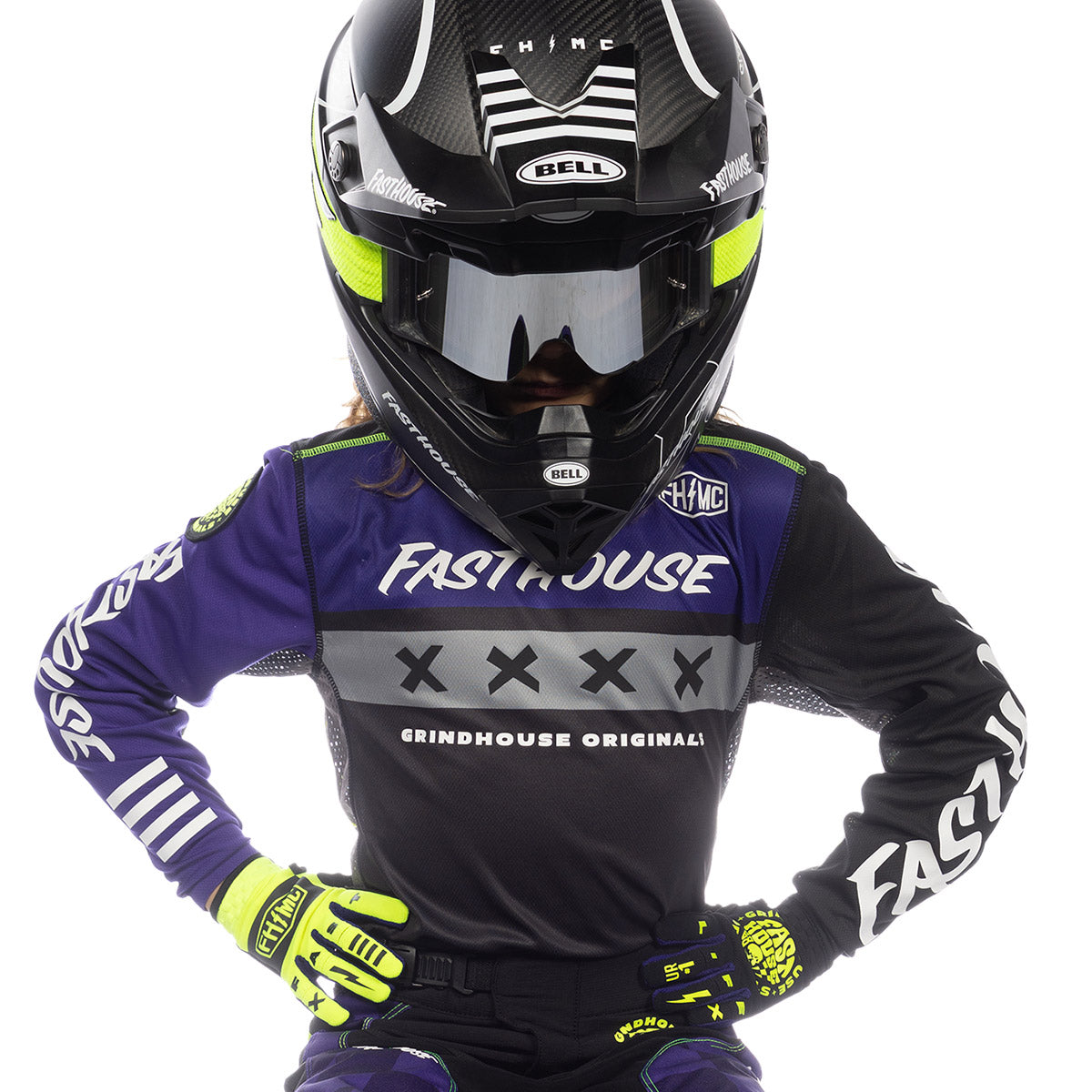 Fasthouse Grindhouse Grimm Youth Jersey - FH Purple/Black