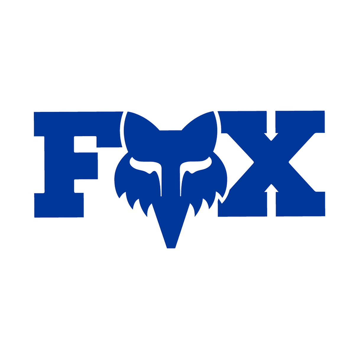 Fox Racing F Head X 7" Sticker Blue