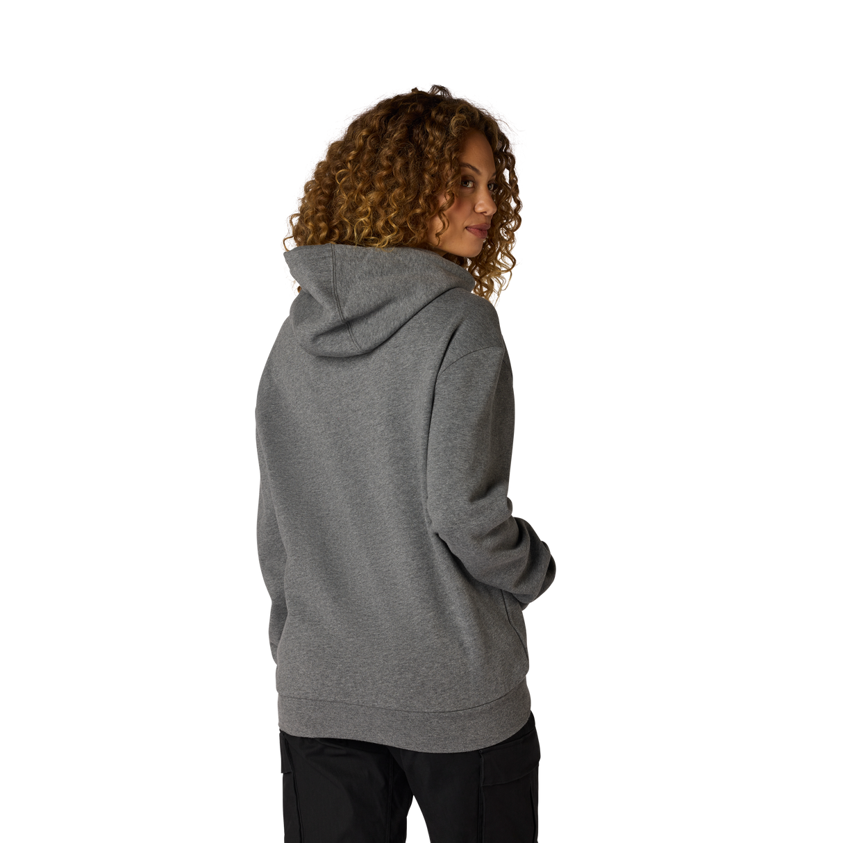 Fox Racing Womens Checker Pullover Hoodie Heather Graphite