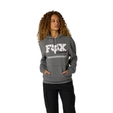 Fox Racing Womens Checker Pullover Hoodie Heather Graphite