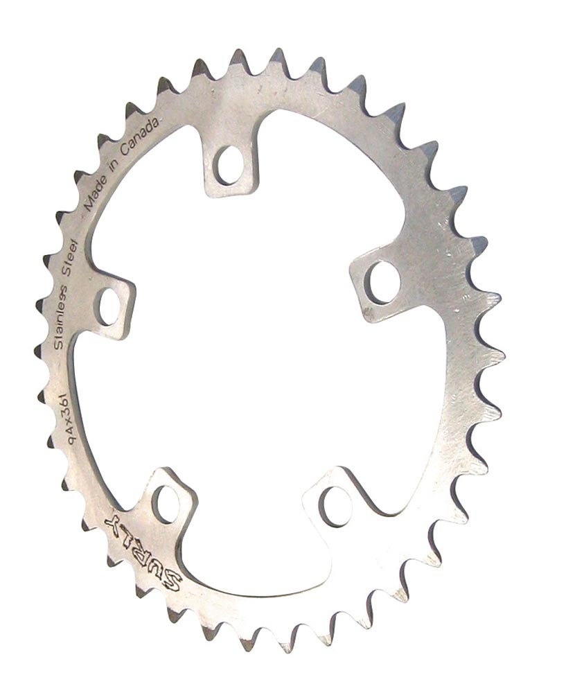 Surly - Pièces plateaux inox 5 branches 94BCD Argent
