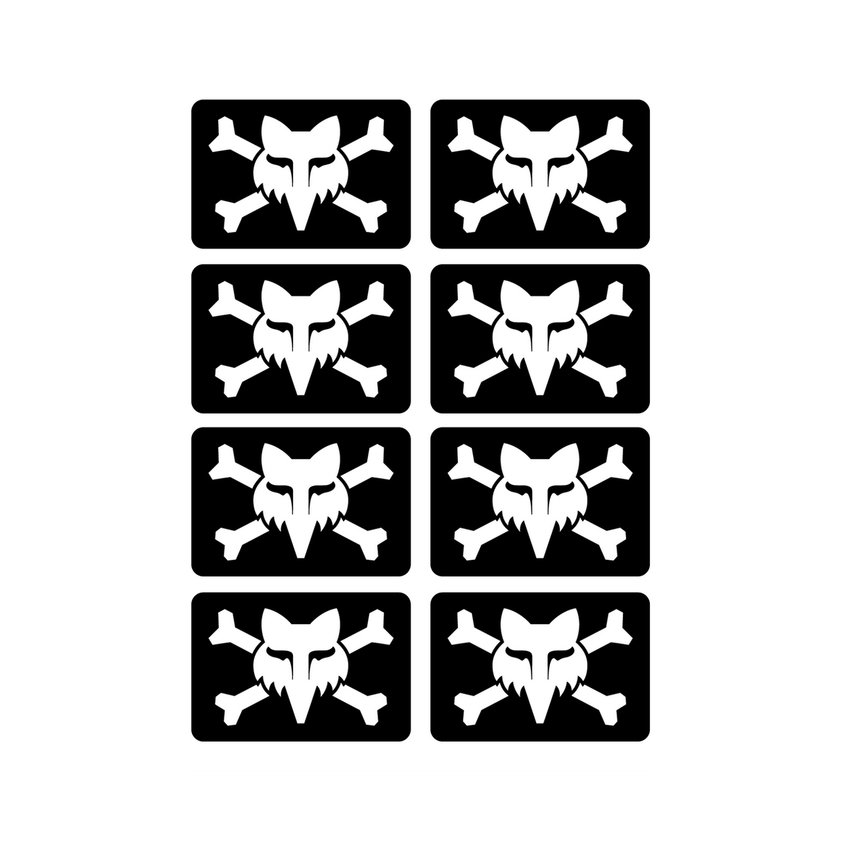 Fox Racing Victory Logo Aufkleber-Set Schwarz