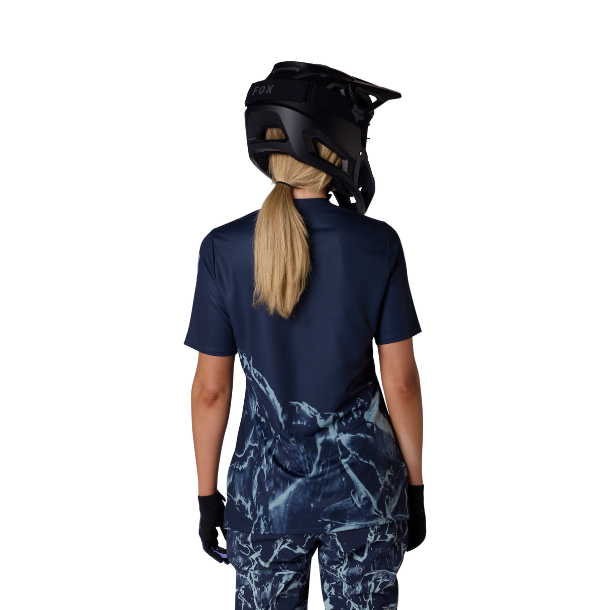 Fox Racing Women's Ranger Short Sleeve Jersey Image Print Arctic Blue
